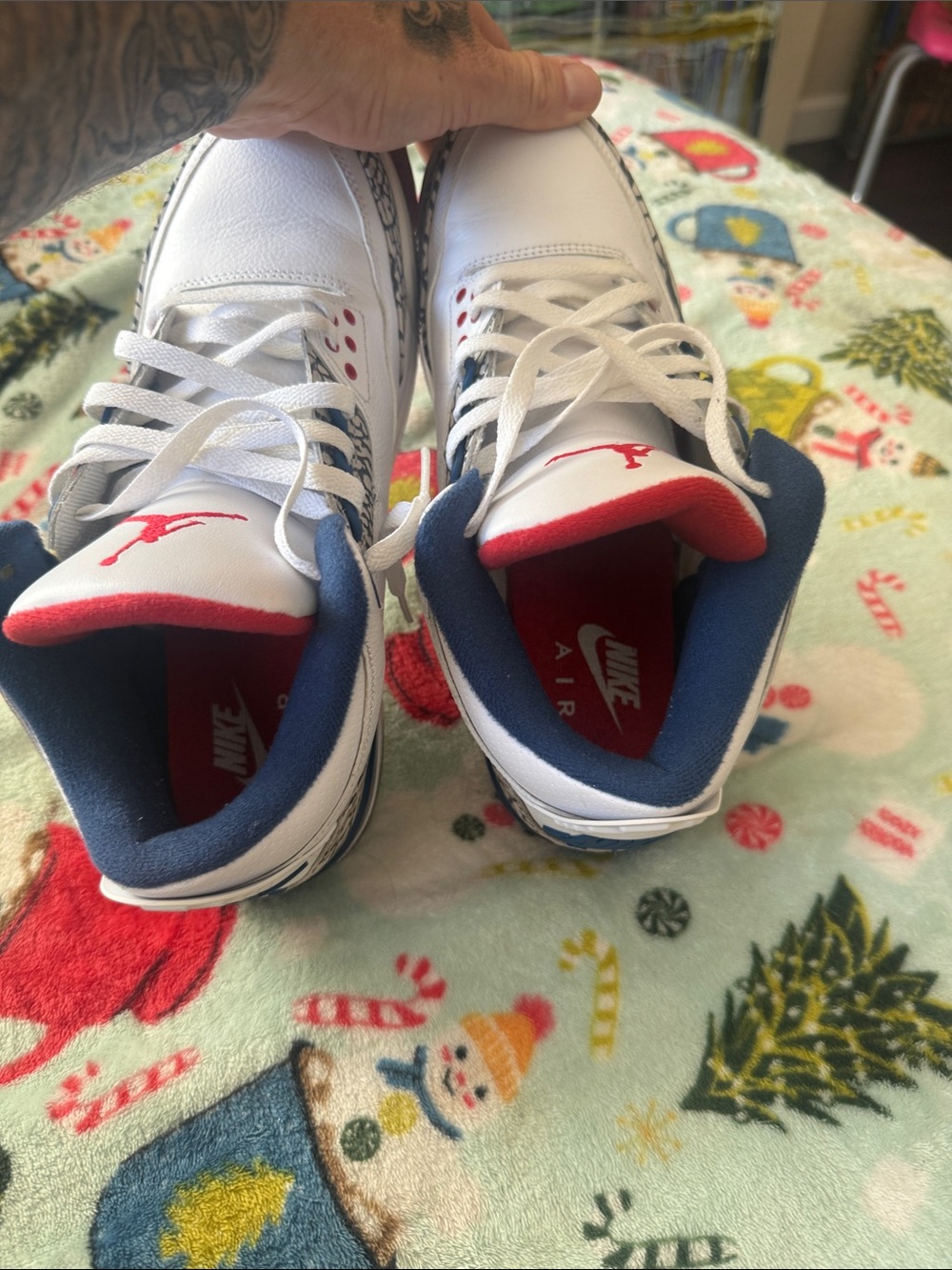 2016 Jordan 3 true blue White/Red/Blue Retro Style Sneakers
No box - Picture 5 of 7